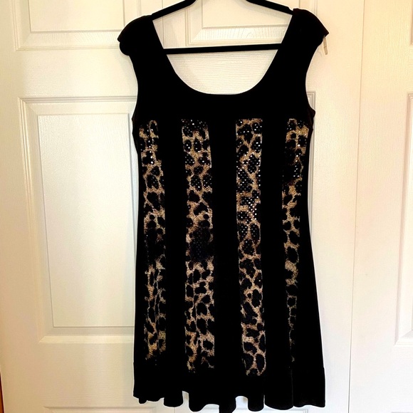 CONNECTED APPAREL LEOPARD PRINT DRESS - Picture 3 of 3